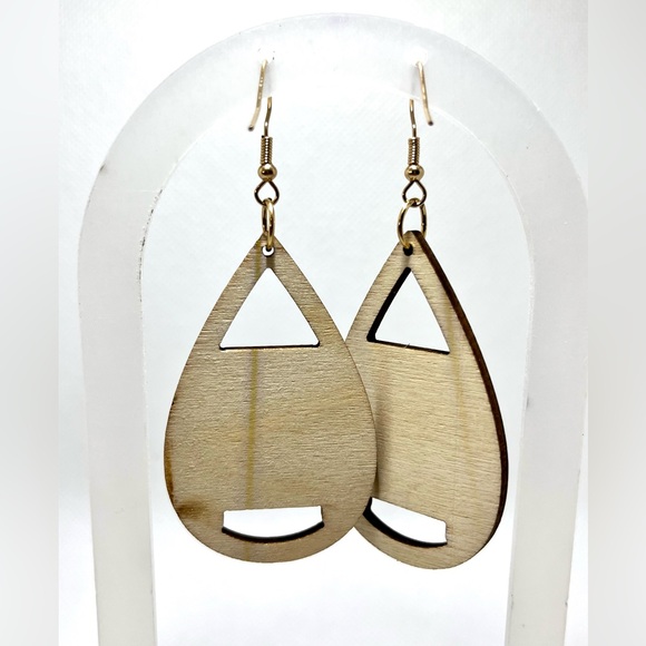 NWT Vintage Style Give Thanks Earrings Autumn Themed Drop & Dangle Wood Boutique - Picture 8 of 8